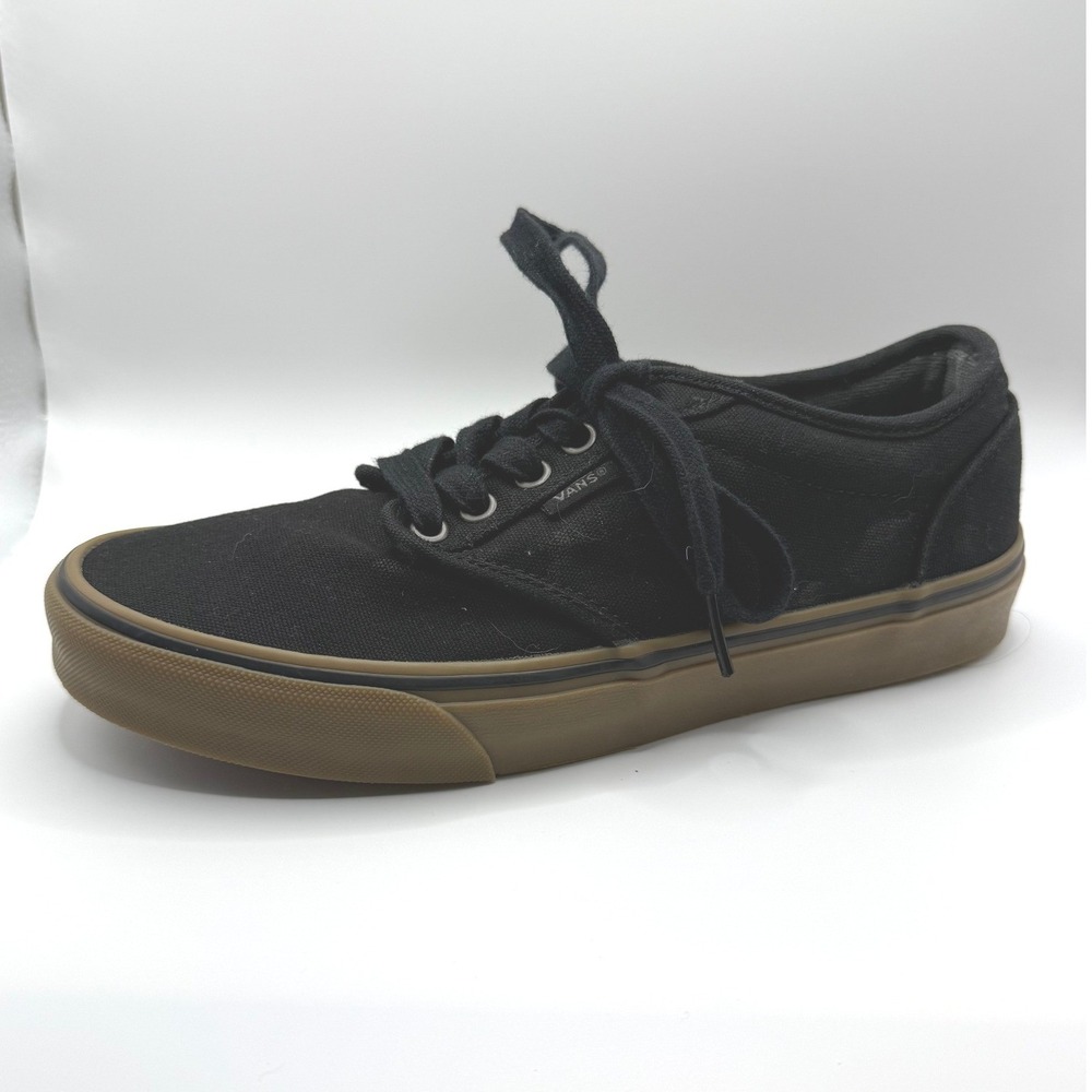 Vans Atwood Low Mens 8.0‎ Black Canvas Gum Sole Skate Shoes Sneakers Grunge